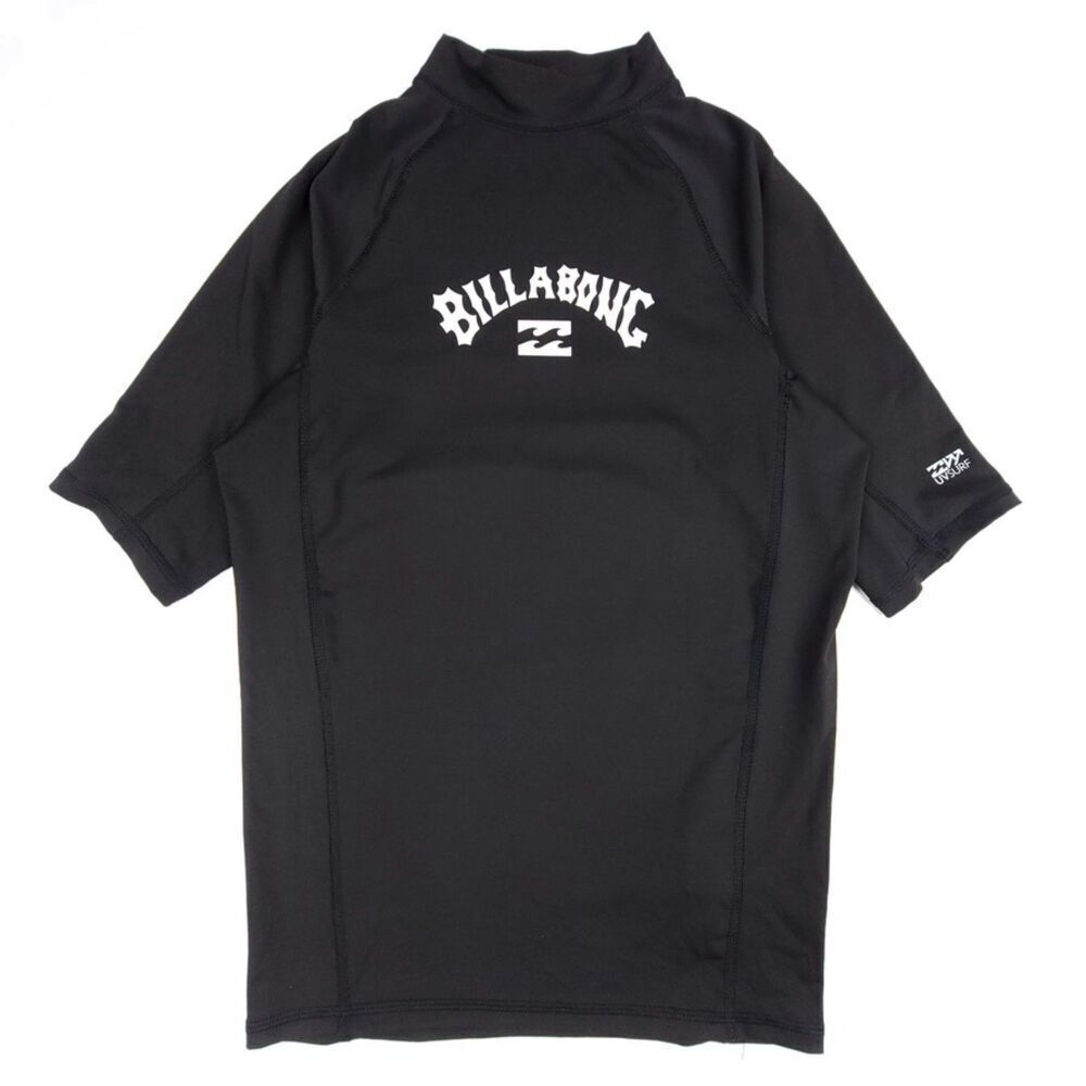 BILLABONG Arch Wave Performance Rashguard Short Sleeve Surf Shirt UPF Men Small